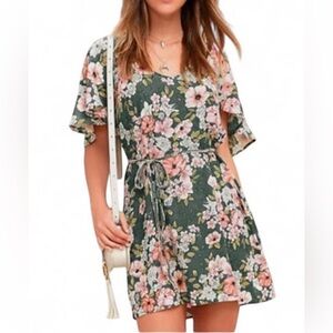 Floral Green Dress